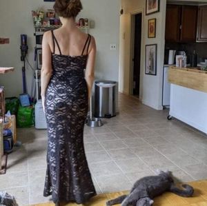 Sexy, Lace Floor-length Gown